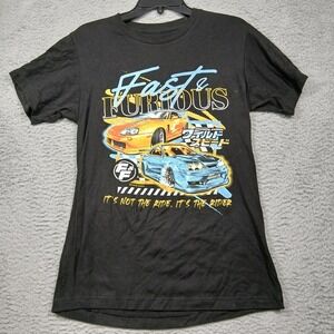 Fast & Furious Shirt Mens Small Black Movie Cars Graphic Tee T-Shirt Rider Quote